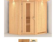 Karibu Sauna Tomke, BxTxH: 184 x 165 x 202 cm, 68 mm, (Set) ohne Ofen