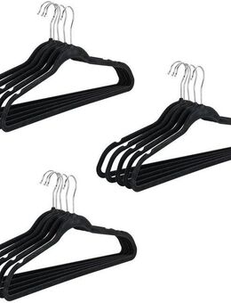 WENKO Kleiderbügel, (Set, 15-tlg), Kunststoff, beflockt, 45 cm