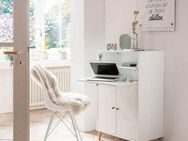 Schildmeyer Schreibtisch Serie 500, Breite 65,2 cm, Sekretär Aktenschrank mit ausklappbarer Schreibplatte