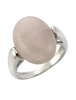Zeeme Fingerring 925/- Sterling Silber Rosenquarz