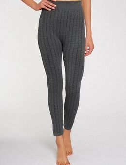 Lavana Strickstrumpfleggings mit Zopfmuster und innen weich angeraut