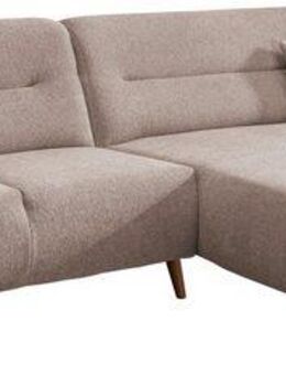 INOSIGN Ecksofa Drago, elegant und zeitlos, komfortabel, Holzfuß, L-Form, frei im Raum stellbar, inkl. 2 Zierkissen