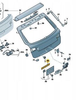 Original Audi Schaumstoff-Unterlage für Kennzeichen – Perfekte Passform & Schutz (Art.-Nr.: 13886741250) Set1 - Wuppertal