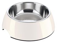 HUNTER Melamin-Napf weiß, mit Edelstahl-Inlet - 350 ml, Ø 14 cm