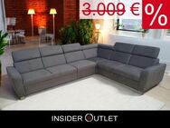 Großes Ecksofa Grau ★ 330x260cm Schlaffunktion Bettkasten Happy otr - Köln