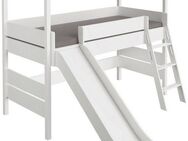 PAIDI Hausbett TINY HOUSE, Spielbett mit Rutsche und Rausfallschutz, individuell gestaltbar