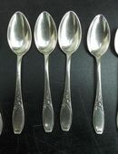 Martin Wilkens 90er Silber 6 Kaffeelöffel Löffel 13 cm Rosen ? zus. 25,- in 24944