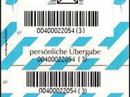 PIN AG: Marke für Zusatzleistung "persönliche Übergabe", blau gestreift, pfr. - Brandenburg (Havel)