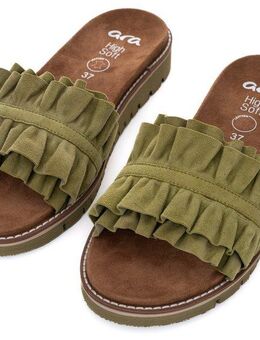 Ara KENT Pantolette, Slides, Flats, Sandale mit geraffter Bandage