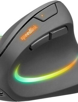 Speedlink PIAVO PRO RGB Rechargeable Vertical Ergonomic, Wireless ergonomische Maus (wiederaufladbar, leise Tasten)