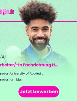 Mitarbeiter/-in Fachrichtung Heizungs-, Lüftungs-, Klima-, Sanitärtechnik (m/w/d) - Frankfurt (Main)