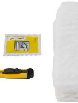 SCHELLENBERG Fliegengitter-Gewebe für Fenster ohne bohren, (Set, 1-St), Insektenschutz mit Klettband, 100 x 130 cm, anthrazit und weiß