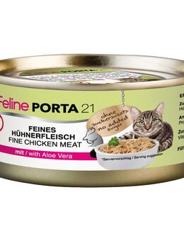 Feline Porta 21 6 x 156 g - Hühnerfleisch mit Aloe (getreidefrei)