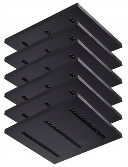 6x Aufputz-LED-Deckenpaneel 60x60 UGR 50W KASSETTE neutralweiß UGR 16, geringer Blendfaktor Set2 - Wuppertal