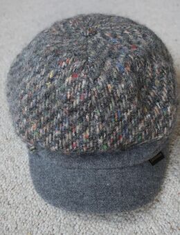 Wegener Ballonmütze Wintermütze Wollmütze grau anthrazit schwarz Größe 57 - Niddatal