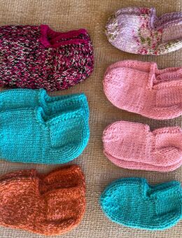 Handgestrickte Hausschuhe für Kinder - Zwickau