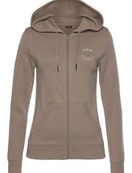 H.I.S Kapuzensweatjacke mit seitlichem Piping und kleiner Markenstickerei, Loungewear