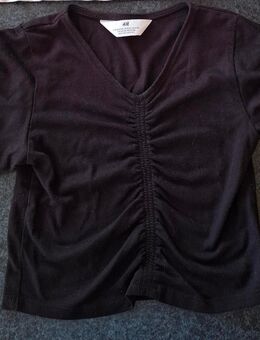 Shirt, kurz, H&M, schwarz Gr. 134/140 - Gera