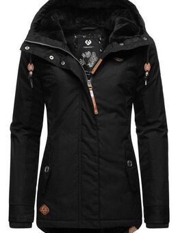 Ragwear Winterjacke Monade Damen Winterparka mit Kapuze und m. Fleece gefüttert