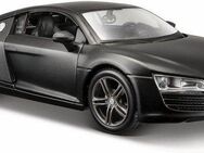 Maisto® Sammlerauto Dull Black Collection, Audi R8, 1:24, schwarz, Maßstab 1:24, aus Metallspritzguss