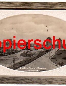 Ansichtskarte "Duisburg-Ruhrort-Homberg - Rheinbrücke", 1910 - Landsberg