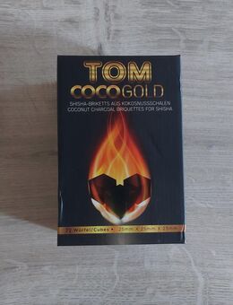 TOM COCO GOLD | Kohle für Shisha | Naturkohle | 25 mm | 63 Stück - Haßmersheim