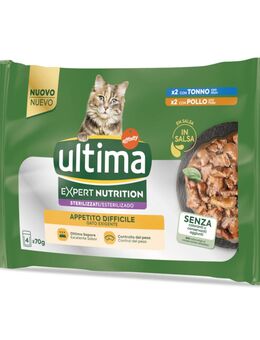 Ultima Cat Expert Nutrition Difficult Appetite Thunfisch & Huhn - 4 x 70 g