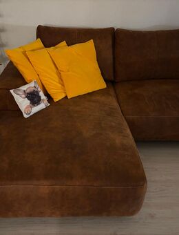 Couch Cognacfarben mehliert neuwertig von Segmüller - München Untergiesing-Harlaching