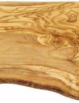 Olivenholz-erleben Schneidebrett Naturschnitt aus hochwertigem naturbelassenem Olivenholz, Olivenholz, (1-St), Länge 50 cm