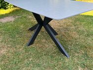 Tisch Neu Keramik Spider 180x90cm grau matt Marmor Esstisch - Riedstadt