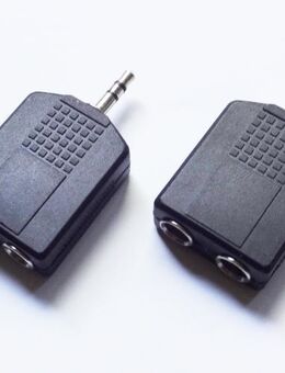 2 St. Stereo Y-Adapter 3,5mm Klinkenstecker auf 2 x 6,3mm Kupplung - Andernach