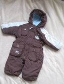 NEU * Niedlich * Baby * BOY oder auch GIRL * Unisex * Elch- Stickerei * wattierter * Ski * Schnee * Anzug * Schneeanzug * Overall * Einteileiler * Jumpsuit "Topolino" Gr. 68- 74 * schokoladen- braun * aqua- türkis * in 88499