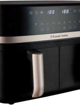 RUSSELL HOBBS Heißluftfritteuse 27680-56 s SatisFry TM Dual basket, 2800 W, Airfryer–wenig oder kein Öl erforderlich, 9 Programme, 9 L