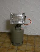 Heizstrahler für Outdoor-Camping-Verkaufsstand etc. kpl. mit 11 kg Gasflasche in 88457