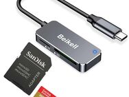 OTG USB 3.0 Typ C, Speicherkartenleser DUAL Beikell, SD & MicroSD Laufwerke, SanDisk Extreme MicroSDXC256GB, inklusive SD Adapter, mit einer Datenübertragung von bis zu 200MB/s - Fürth