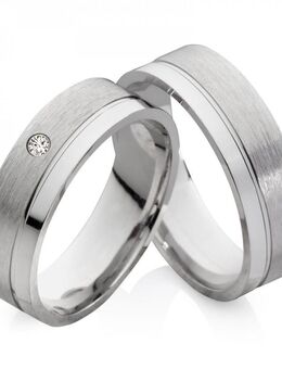 Eheringe aus 925 Silber mit Echtem DIAMANT CB42 - Aholming