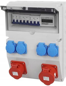 Elektro-Wandverteiler 2x 16A / 4x230V komplett Set Baustromverteiler mit Digital-Zähler - Wuppertal