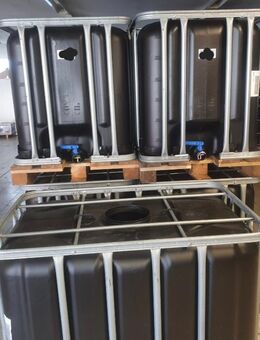 600er ibc container schwarz industriell gereinigt 225 m öffnen oben - Ranstadt