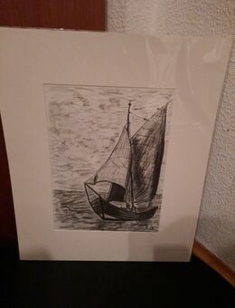 Schiff auf dem Meer Unikat, neu noch eingepackt. 29cm hoch 39cm b - Essen