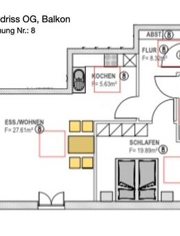 2 ZKB Wohnung Nr.: 8 im OG, 86199 Augsburg Ortsteil Inningen - Augsburg