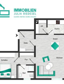 Gemütliche 2 ZKB - Erdgeschosswohnung mit Gartenanteil und Balkon in Schwarzenholz - Saarwellingen