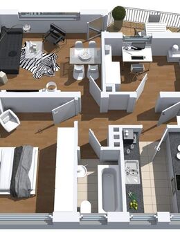 3-Zimmerwohnung im Erdgeschoss mit Dusche und Balkon - Herne