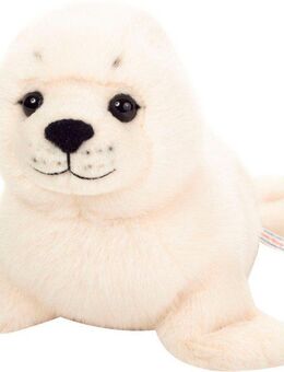 Teddy Hermann® Kuscheltier Robbe, weiß, 25 cm, zum Teil aus recyceltem Material