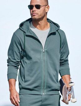 AUTHENTIC LE JOGGER Kapuzensweatjacke Sweatjacke mit Eingrifftaschen aus Baumwoll-Mix