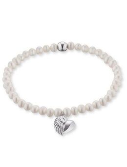 Engelsrufer Perlenarmband HERZFLÜGEL CHARM, ERB-HEARTWING-PE, mit Süßwasserzuchtperle