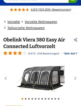 Obelink Luftvorzelt viera 380 easy Air connected - Enger (Widukindstadt)