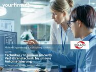 Techniker / Ingenieur (m/w/d) Verfahrenstechnik für unsere Automatisierung - Neustadt (Weinstraße)