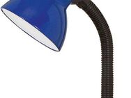 EGLO Tischleuchte BASIC, Ein-/Ausschalter, Leuchtmittel wechselbar, ohne Leuchtmittel, blau / Ø12,5 x H30 cm / exkl. 1 x E27 (je max. 40W) / Wippschalter