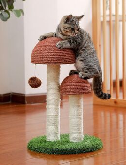 Premium Pilz Kratzbaum Katzen Sisal Katzenkratzbaum Kratzsäule Katzenspielzeug Katze - Wuppertal