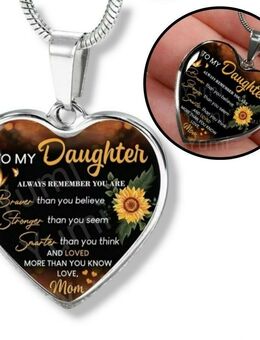 Halskette mit Glas Anhänger Herz Geschenkidee für Tochter vom Mama Mutter 9,90€* - Villingen-Schwenningen